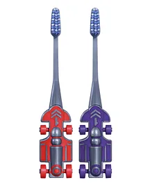 Buddsbuddy Combo of 2 RACER Kids Tooth Brush Soft Bristles (Colour May Vary)