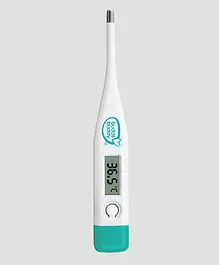 Buddsbuddy Flexible Tip and 100% Waterproof Rapid Digital Thermometer With One Touch Operation - White
