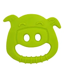 Buddsbuddy BPA Free Zuzu Animal Shape Silicone Baby Teether For Newborn Babies - Green