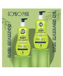 Mamaganics pH 5.5 for Baby's Sensitive Soft Skin with Avacado Aloe Vera and Oatmeal Hair Shampoo Hair Massage Oil- 480 ml