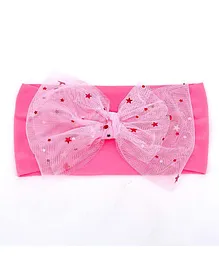 Bellazaara Princess Glitter Bow Headband - Light Pink