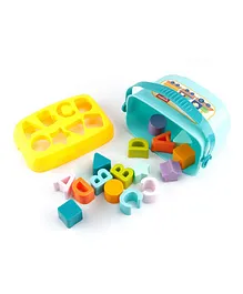 SmartCraft Baby First Building Blocks With Alphabets & Shapes Multicolor - 16 Pieces