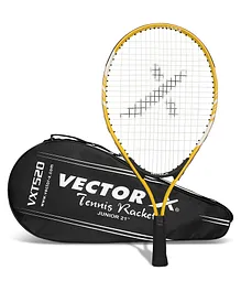 Vector X VXT 520 21 Inches with Full cover Strung Tennis Racquet (Yellow)
