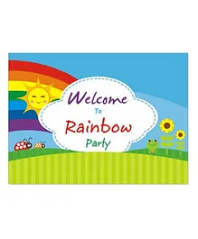 Prettyurparty Rainbow Entrance Banner Door Sign - Multicolor