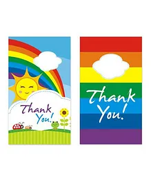Prettyurparty Rainbow Thank You Cards - Pack Of 10
