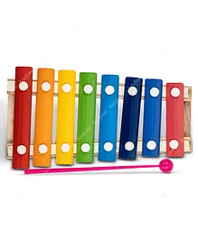 Baybee 8 Note Wooden Xylophone Musical Toy - Multicolor