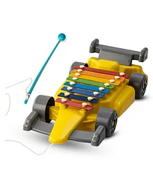 Baybee Pull Along Toys Car 8 Note Musical Xylophone Toy With Mallet - Multicolor