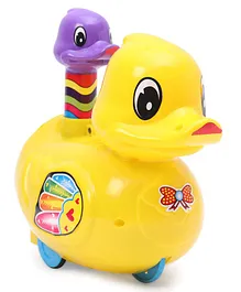 United Agencies Push & Go Duck Toy - Yellow Purple