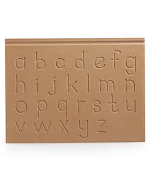 Habloo Toys Lowercase Alphabets Tracing Board With Dummy Pencil - Brown