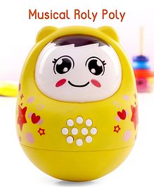 Musical Push and Shake Roly Poly (Colour May Vary)| Wobbling Bell Sounds For 8 Months+| Child Safe Material| Gifting Toy| BIS Certified