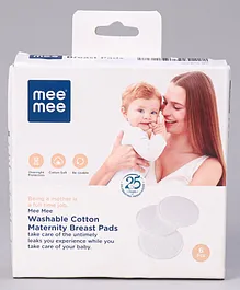 Mee Mee Ultra Thin Super Absorbent Disposable Nursing Breast Pads Creem - 6 Pieces