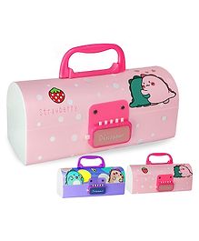 FunBlast Suitcase Style Password Lock Pencil Box  Color and Print May vary