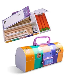 FunBlast Suitcase Style Password Lock Pencil Box  Multicolor