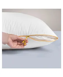 SleepyCat 1-Piece Microfiber Cloud Pillow with Adjustable Zipper (St&ard Size, 27x18 inches, White) White