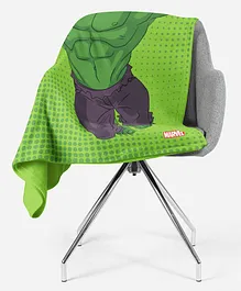Marvel Single Bed Fleece Blanket Hulk Print - Green