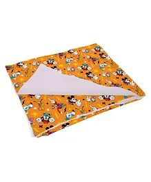 Disney Bed Protector Dry Sheet Mickey and Friends Print - Orange