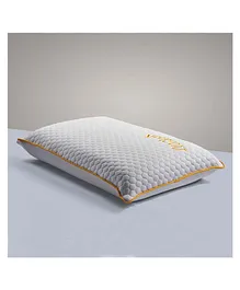 SleepyCat Orthopaedic Memory Foam Pillow for Relieving Shoulder & Neck Pain (Standard Size 25x16 inches Bamboo Fabric) White