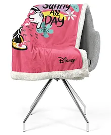 Disney Mushy Minnie Mouse Super Soft Plush Baby Blanket - Pink