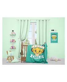 Disney Plush Sherpa Blanket Simba Print - Green