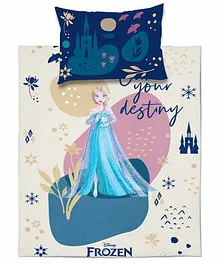 Disney  Frozen Single Bedsheet with 1 Pillow Cover - Multicolour