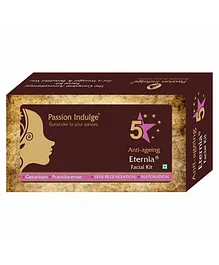 Passion Indulge Eternia 5 Star Facial kit Anti-ageing Natural & Vegan For All Skin Type (2+1) - 30 ml & 20 gm