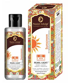 Passion Indulge Pearl Light Natural Sunscreen  Sun lightning formula with UV Protection Dermatologically Tested - 100 gm