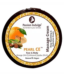 Passion Indulge Pearl-Ce Face and Body Vitamin C & E Glow Boosting Orange Shea Butter Cream Oil Free Quick Absorbing Cream - 250 gm