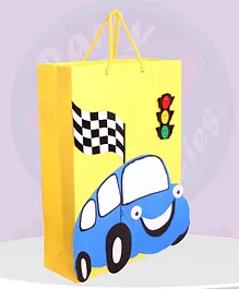 Shopperskart Car's Theme Return Gift Paper Bag- Blue