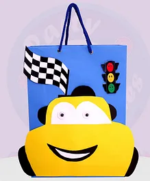 Shopperskart Car's Theme Return Gift Paper Bag- Yellow