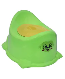 Twizzle Potty Toilet Trainer Chair With Lid And High Back Support - Green