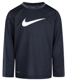 Nike Full Sleeves All Day Play Knitted Tee - Black