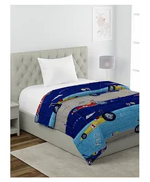 Hosta Homes 210 GSM Glace Cotton Toons Printed Microfibre Filled Single Bed Comforter - Multicolor