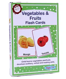 Meraki Babies Vegetables & Fruits Flash Cards - 30 Cards