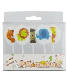 Party Anthem Jungle Animals Cake Candle Pack of 5 - Height 2.5 cm