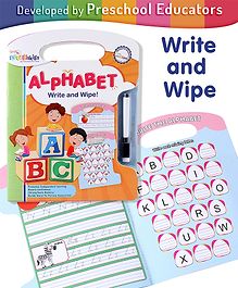 Intelliskills Write and Wipe Book Alphabet - English |Learn Letters, Build Pre-Writing Skills, Fun & Educational Book | Educator Recommended | BIS Certified