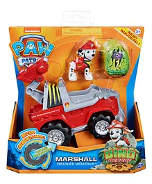 Paw Patrol Deluxe Free Wheel Dino Rescue Vehicle Marshall - Red