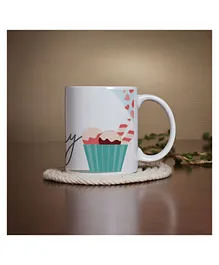 Right Gifting Ceramic Mug Happy Birthday Print White - 350 ml