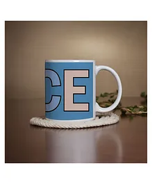 Right Gifting Ceramic Mug Nice Print Blue - 350 ml
