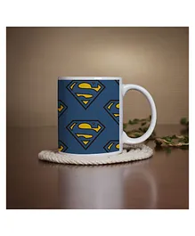 Right Gifting Ceramic Mug Superman Sign Print Blue - 350 ml