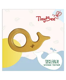 Whale  Wooden Teether - (color may vary)