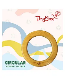 Circular Wooden Teether  - (color may vary)