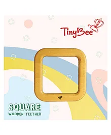 Square Wooden Teether - (color may vary)