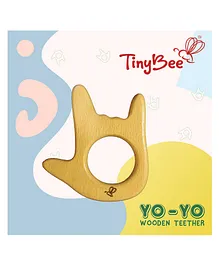 Yo-Yo Wooden Teether - (color may vary)