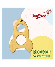 Rocket Wooden Teether - (color may vary)