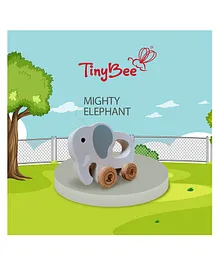 TinyBee Push & Go Toy Mighty Elephant - Grey