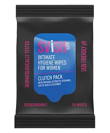 SVISH ON THE GO Intimate Hygiene Wipes For Women Pack of 1 - 10 Pieces