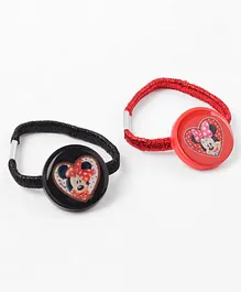Lil Diva Rubber Bands Minnie Mouse Print - Red And Black