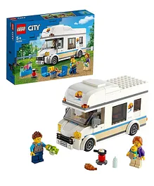 LEGO City Great Vehicles Holiday Camper Van Toy Motorhome Car Playset Summer Holidays Toys for Kids 190 pieces-60283