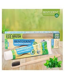 Bentodent Earthy Natural Toothpaste With Bamboo Tooth Brush - 100 gm