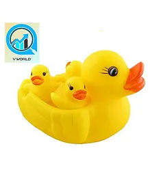 Vworld Amazing Chu Chu Sound Bath Tub Toys for Toddler Kids Pack Of 4- Yellow